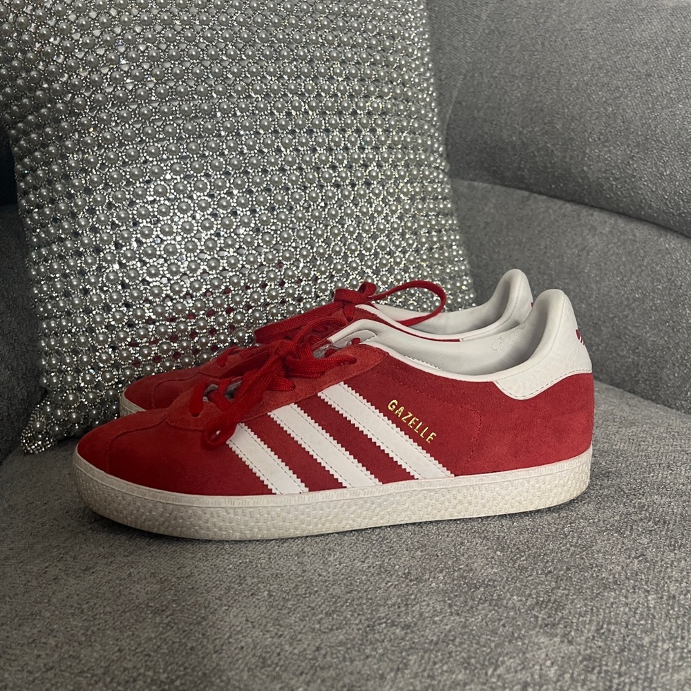 Adidas Gazelle Red and White Classic Sneakers